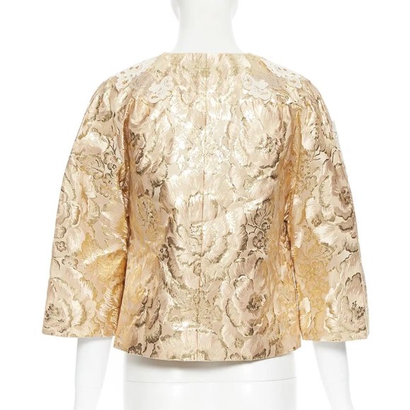 Dolce & Gabbana Gold Jacket with Embroidery - Picture 5 of 13